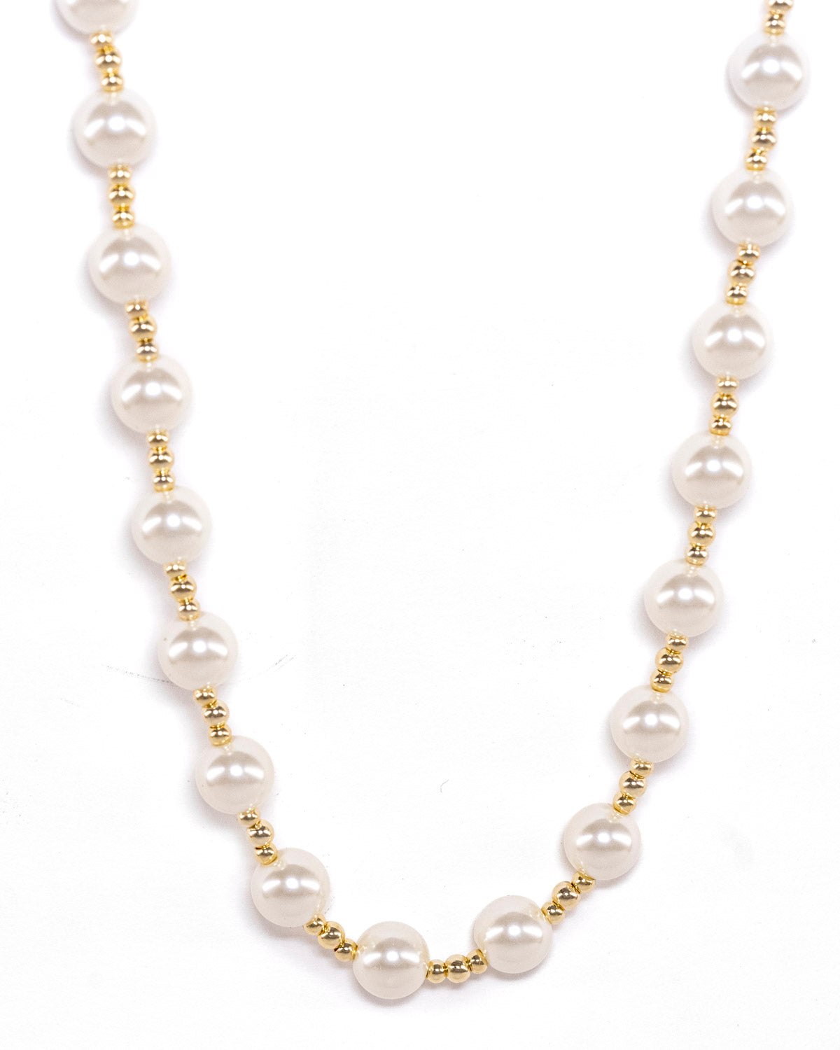 Large Beaded Pearls Adjustable Necklace