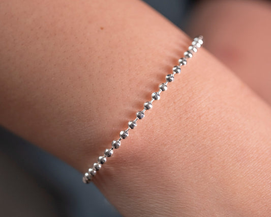 Sterling Silver Beads Bracelet