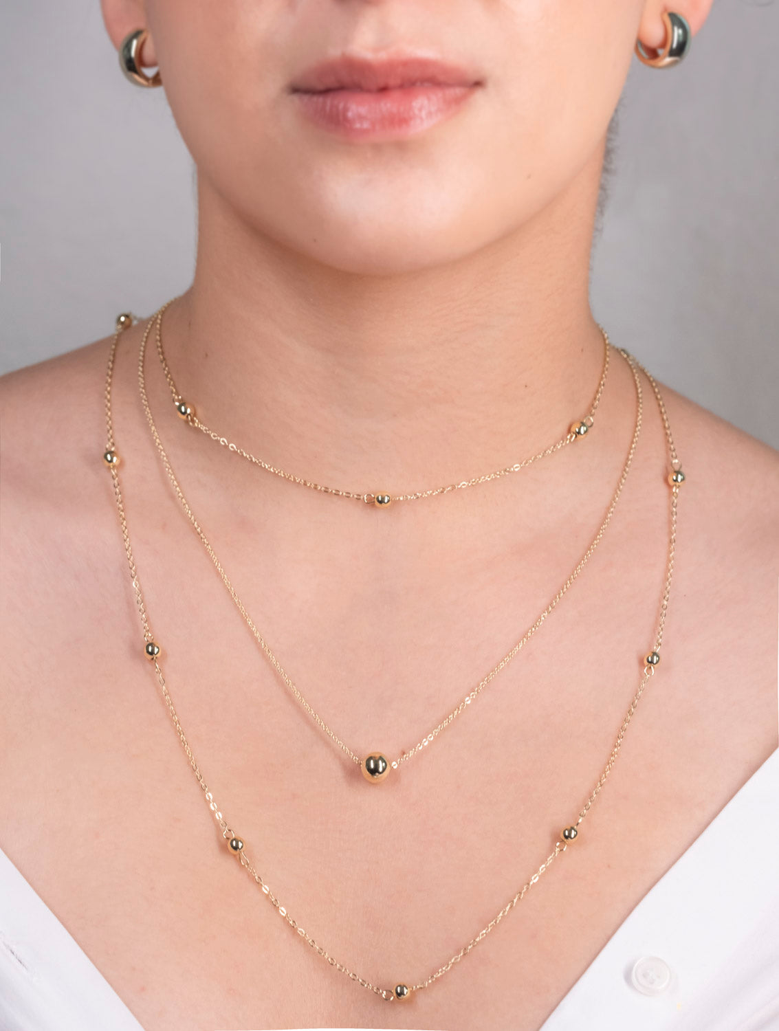 Layered Gold Beads Chain