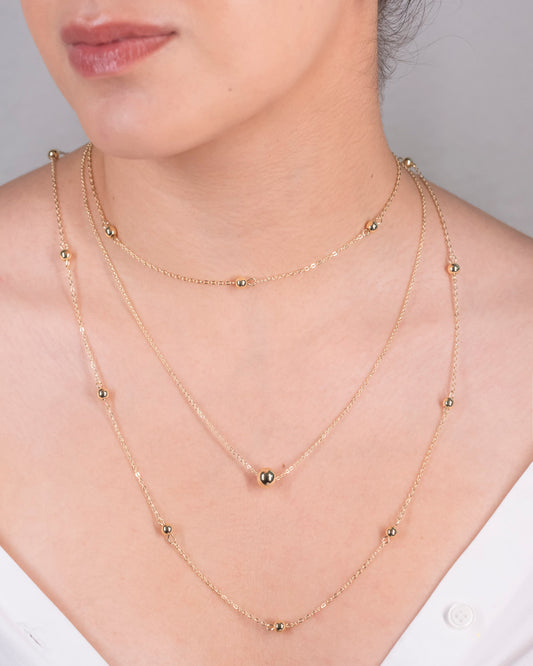 Layered Gold Beads Chain