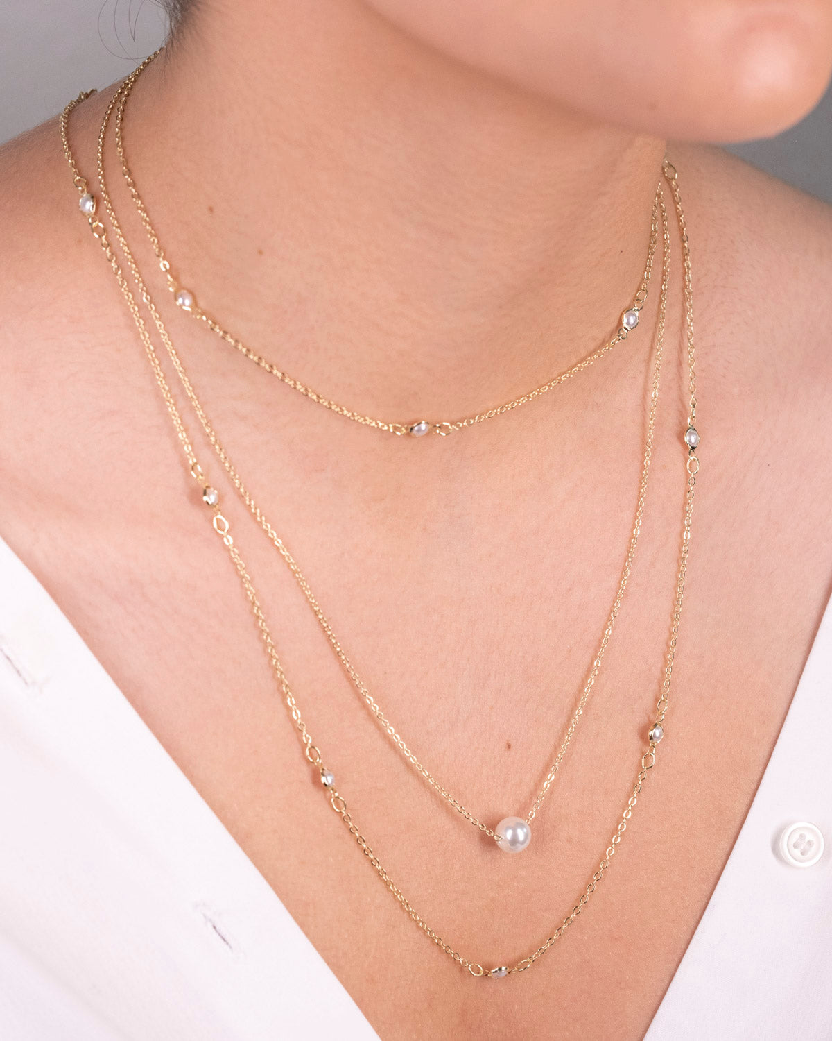 Pearls & Gold Layered Travel Necklace