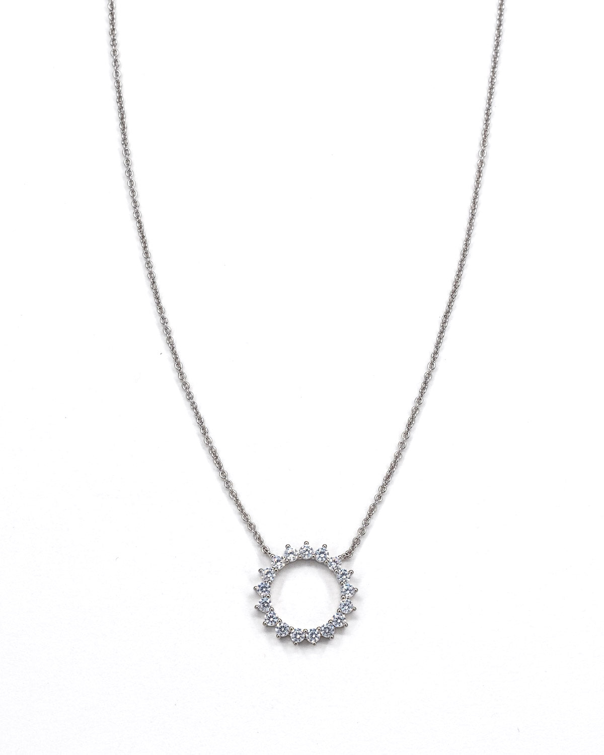 eternity pendant silver necklace