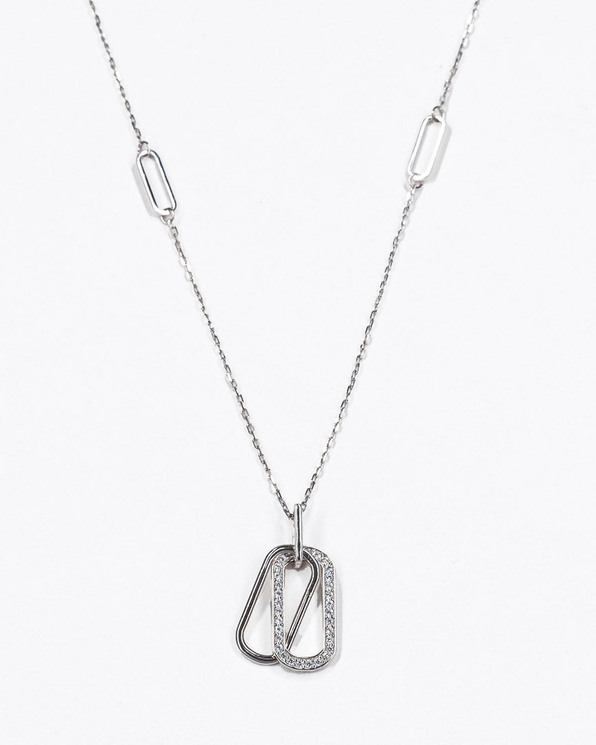 links silver pendant necklace