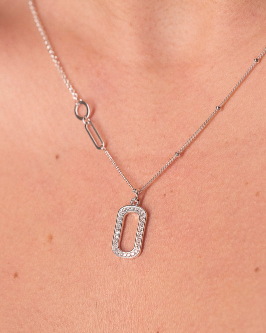 links silver pendant necklace