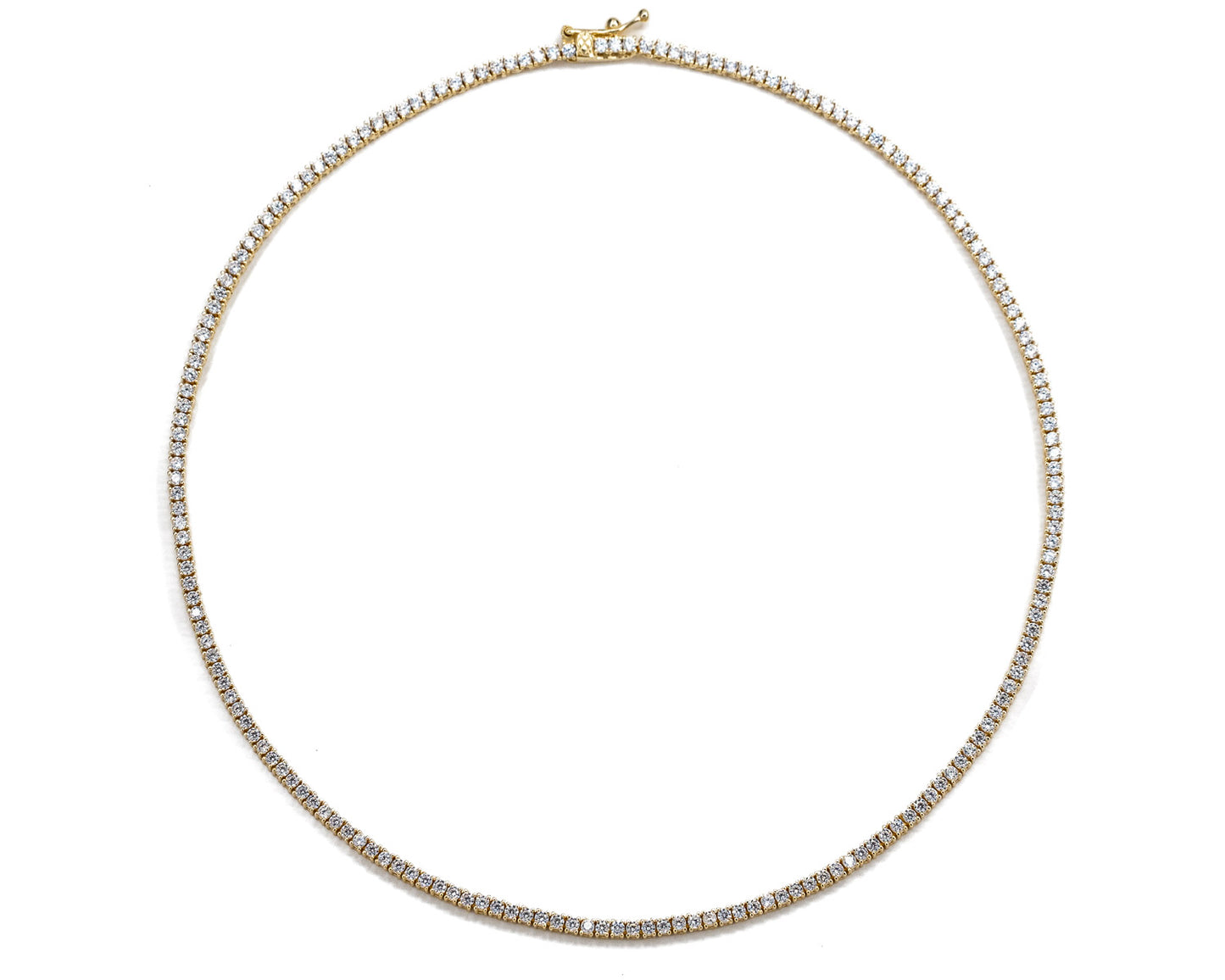 tenis necklace gold clasp