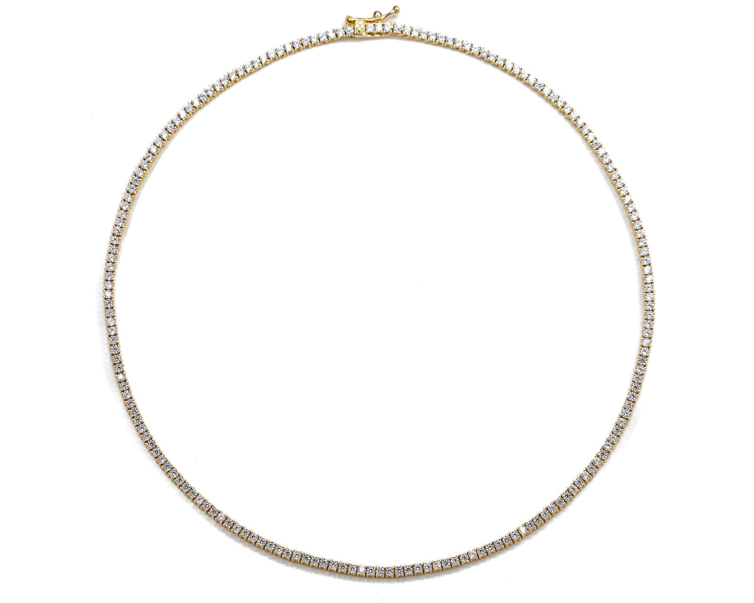 tenis necklace gold clasp