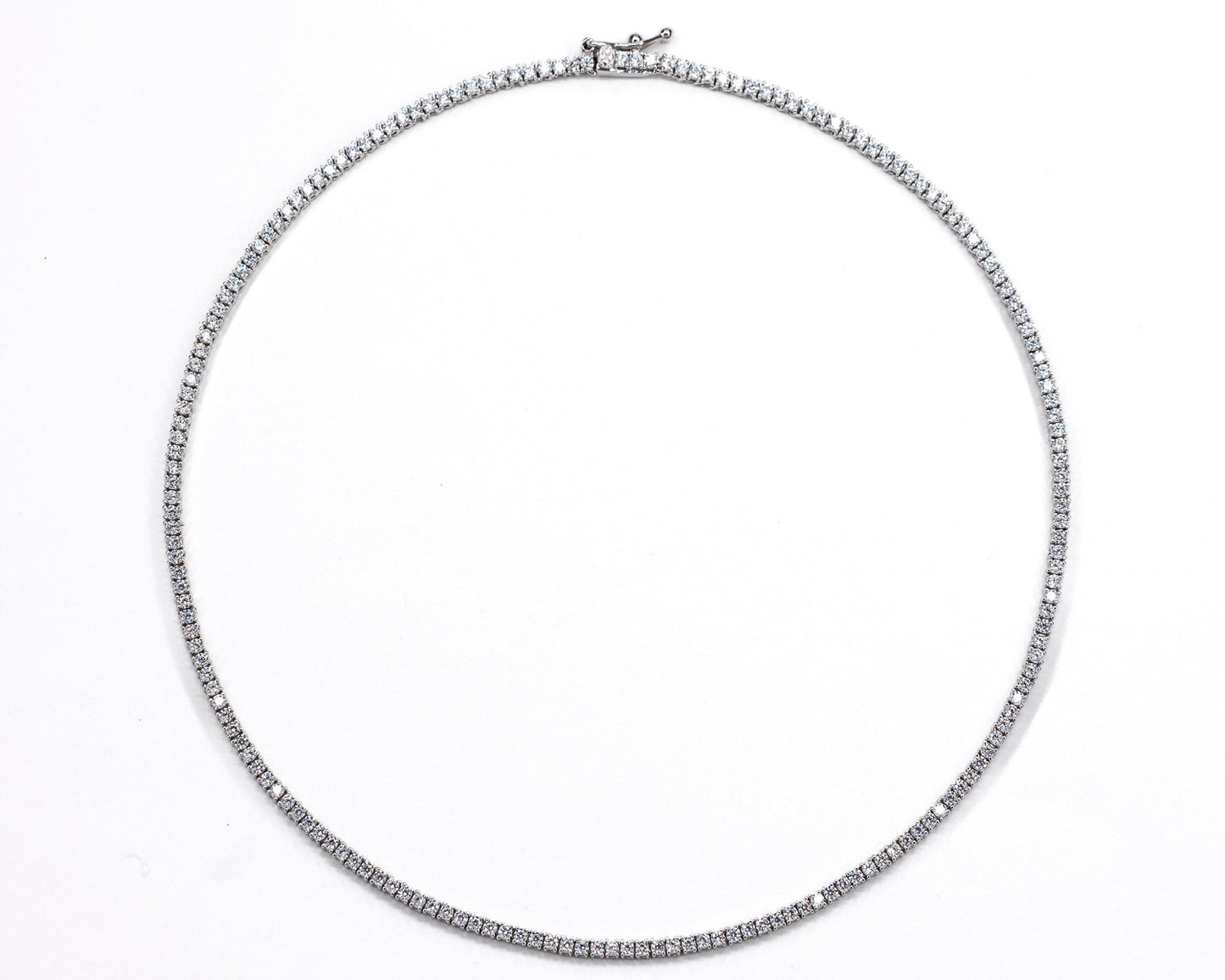 tenis necklace silver clasp